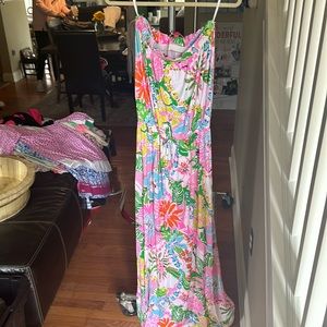 Lilly Pulitzer strapless maxi dress